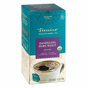 Teeccino Dandelion Tea, Dark Roast, Rich & Roasted, Prebiotic, 25 bags